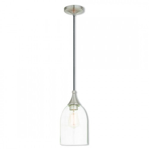 Antique Hardware 1 Light Brushed Nickel Single Pendant Pendant