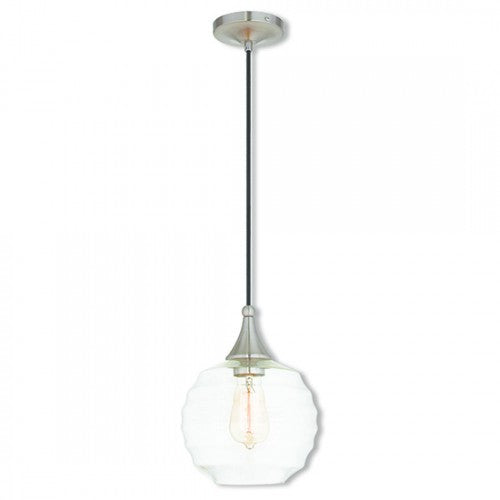 Antique Hardware 1 Light Brushed Nickel Single Pendant Pendant