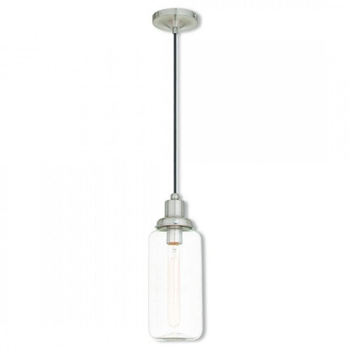 Antique Hardware 1 Light Brushed Nickel Single Pendant Pendant