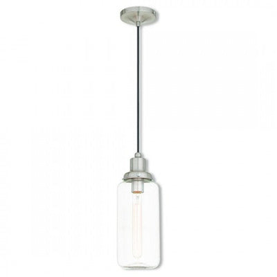 Antique Hardware 1 Light Brushed Nickel Single Pendant Pendant