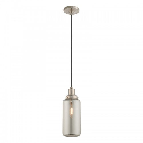 Antique Hardware 1 Light Brushed Nickel Single Pendant Pendant