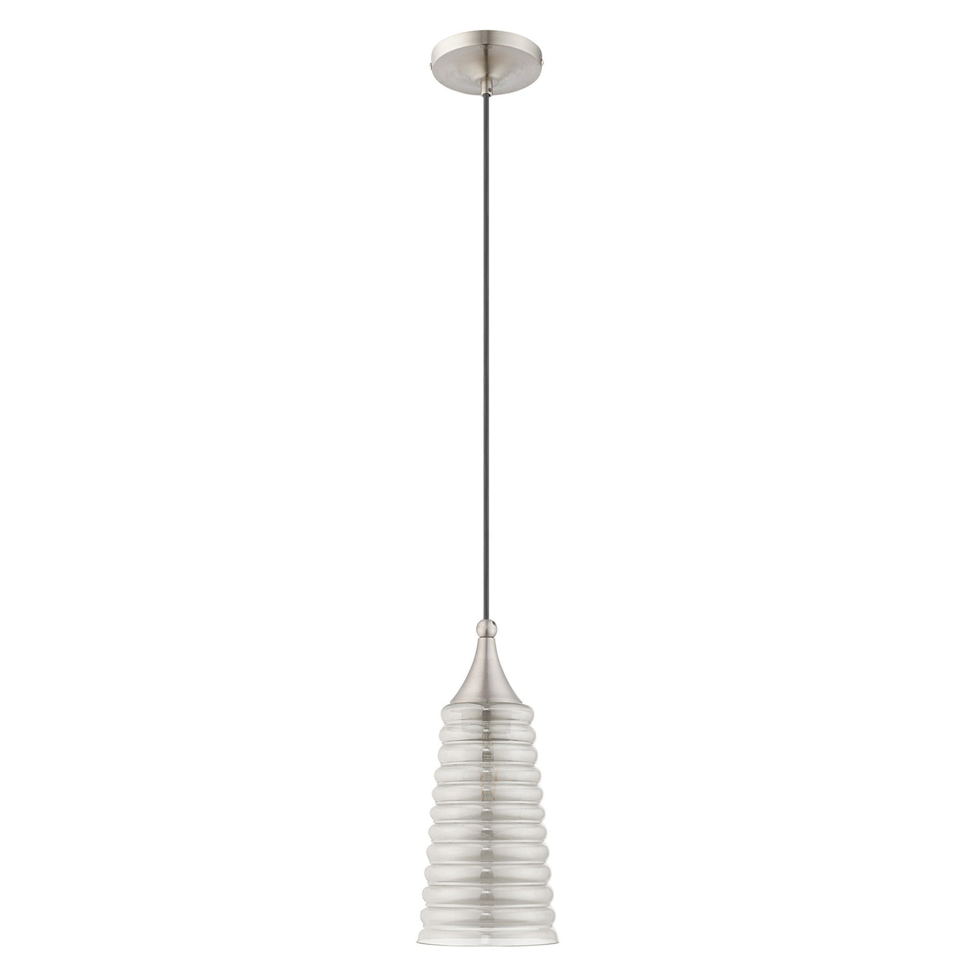 Antique Hardware 1 Light Brushed Nickel Single Pendant Pendant