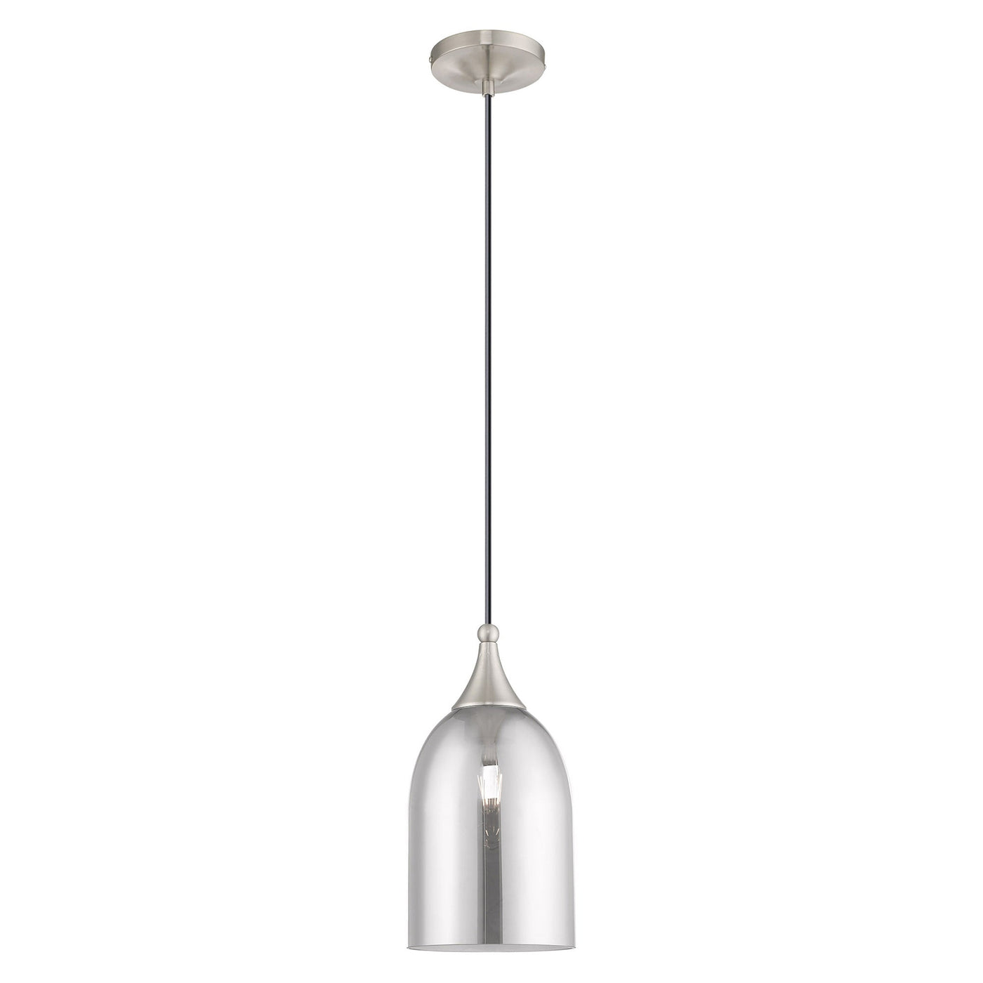 Antique Hardware 1 Light Brushed Nickel Single Pendant Pendant