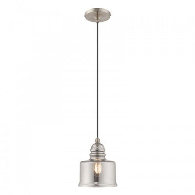 Antique Hardware 1 Light Brushed Nickel Single Pendant Pendant