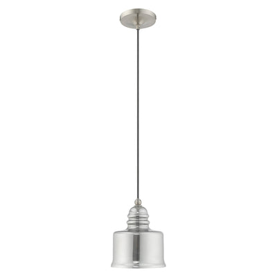 Antique Hardware 1 Light Brushed Nickel Single Pendant Pendant