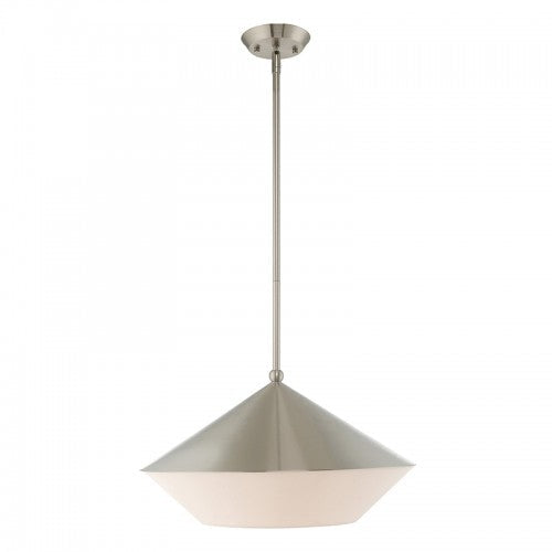 Antique Hardware 1 Light Brushed Nickel Pendant Pendant