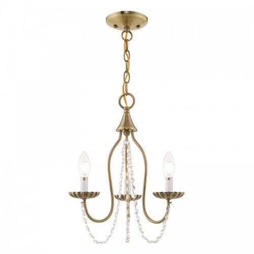 Antique Hardware 3 Light Antique Brass Chandelier Chandelier