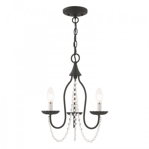 Antique Hardware 3 Light Black Chandelier Chandelier