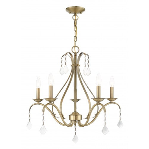 Antique Hardware 5 Light Antique Brass Chandelier Chandelier