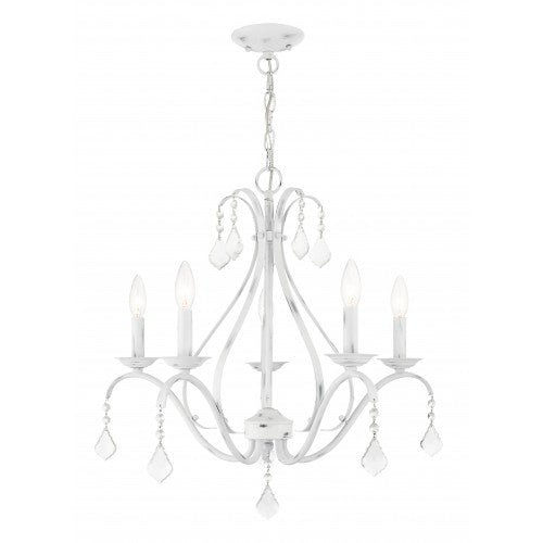 Antique Hardware 5 Light Antique White Chandelier Chandelier