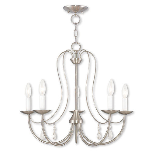 Antique Hardware 5 Light Brushed Nickel Chandelier Chandelier