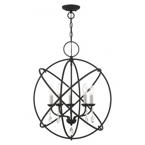 Antique Hardware 5 Light Black Chandelier Chandelier