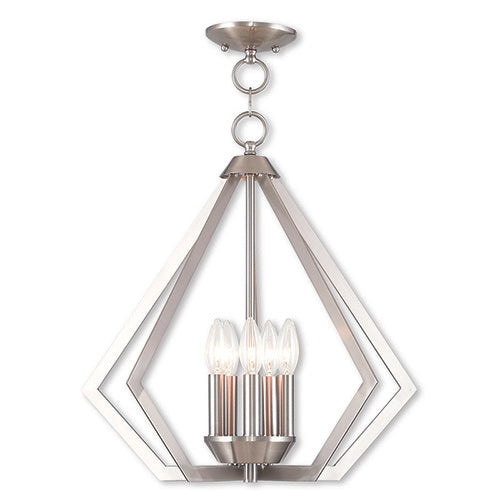 Antique Hardware 5 Light Brushed Nickel Chandelier Chandelier