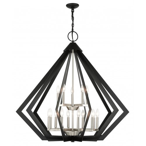 Antique Hardware 15 Light Black Foyer Chandelier Chandelier