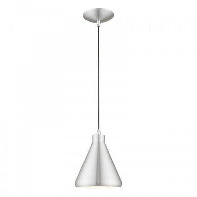 Antique Hardware 1 Light Brushed Aluminum Single Pendant Pendant