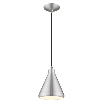 Antique Hardware 1 Light Brushed Aluminum Single Pendant Pendant