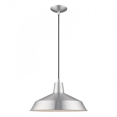 Antique Hardware 1 Light Brushed Aluminum Single Pendant Pendant