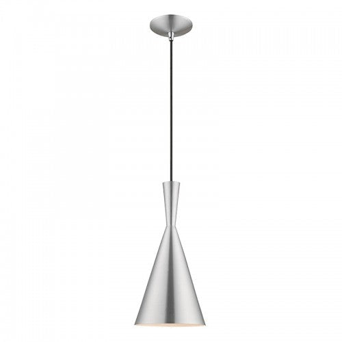 Antique Hardware 1 Light Brushed Aluminum Single Pendant Pendant