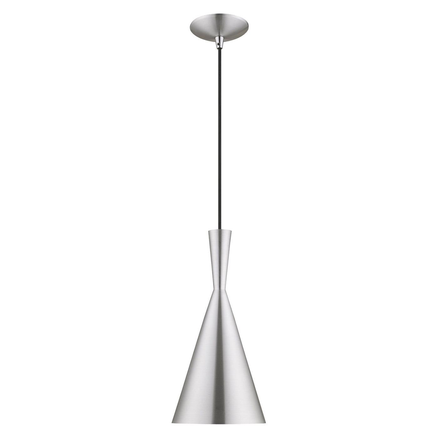 Antique Hardware 1 Light Brushed Aluminum Single Pendant Pendant