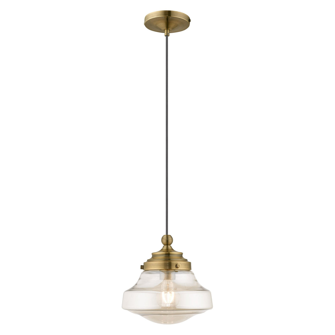 Antique Hardware 1 Light Antique Brass Single Pendant Pendant