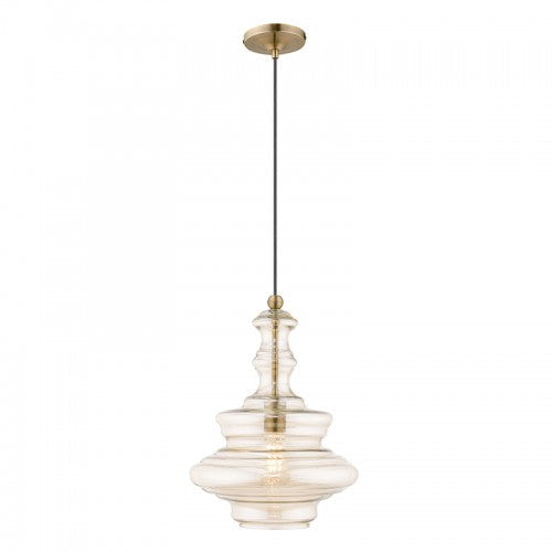 Antique Hardware 1 Light Antique Brass Single Pendant Pendant