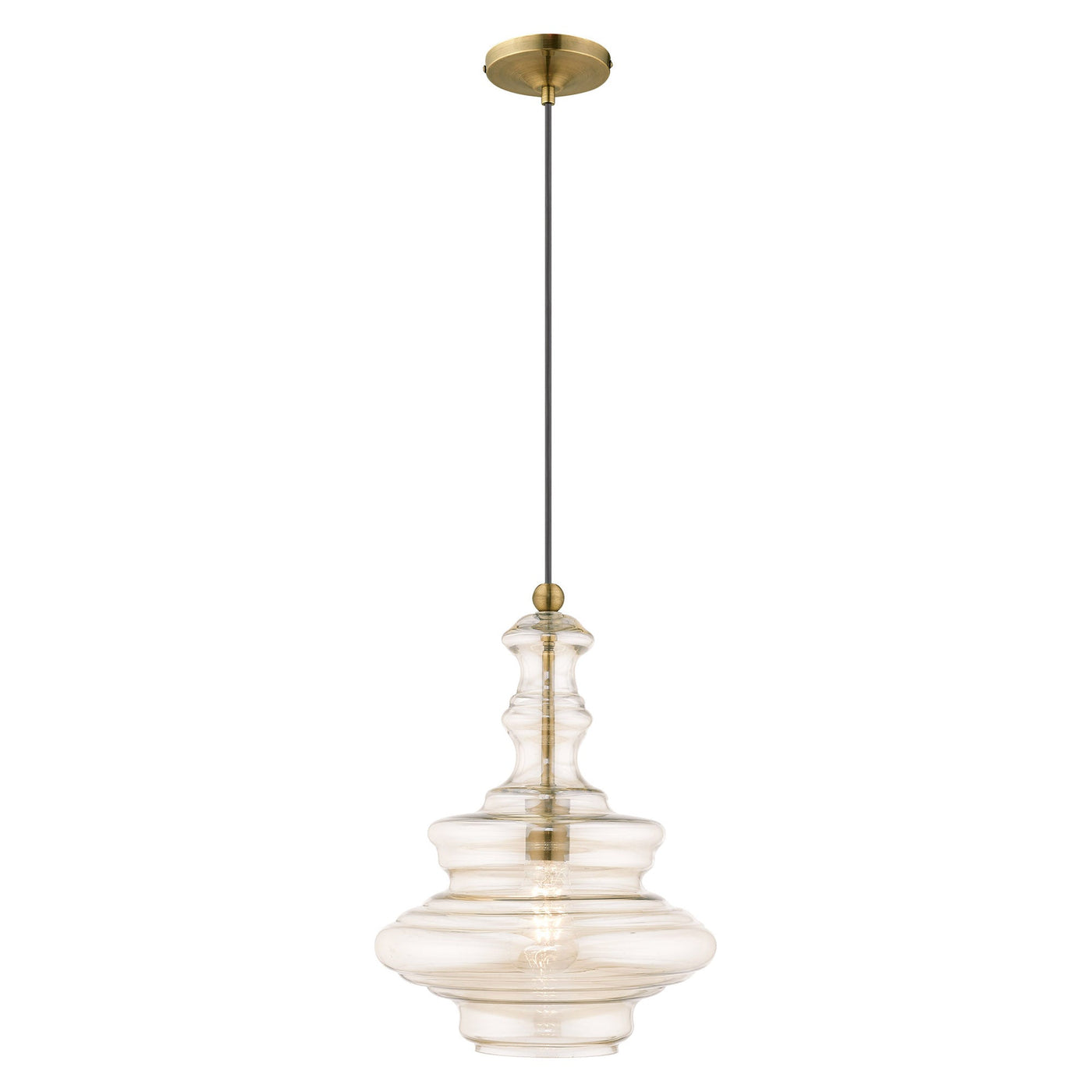 Antique Hardware 1 Light Antique Brass Single Pendant Pendant