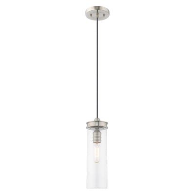 Antique Hardware 1 Light Brushed Nickel Single Pendant Pendant