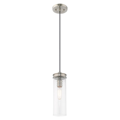 Antique Hardware 1 Light Brushed Nickel Single Pendant Pendant