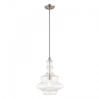 Antique Hardware 1 Light Brushed Nickel Single Pendant Pendant