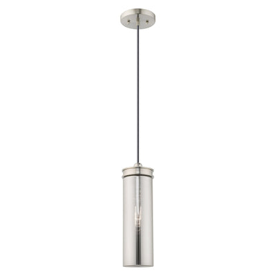 Antique Hardware 1 Light Brushed Nickel Single Pendant Pendant