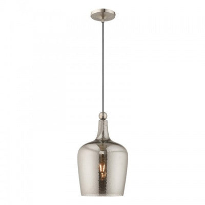 Antique Hardware 1 Light Brushed Nickel Single Pendant Pendant