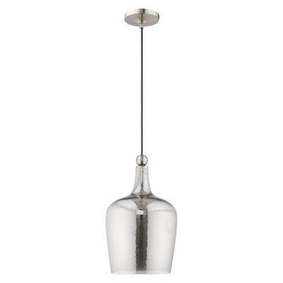 Antique Hardware 1 Light Brushed Nickel Single Pendant Pendant