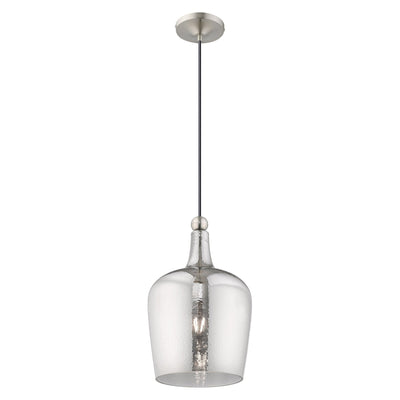 Antique Hardware 1 Light Brushed Nickel Single Pendant Pendant