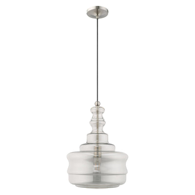 Antique Hardware 1 Light Brushed Nickel Single Pendant Pendant