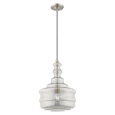 Antique Hardware 1 Light Brushed Nickel Single Pendant Pendant