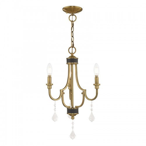 Antique Hardware 3 Light Antique Brass Chandelier Chandelier