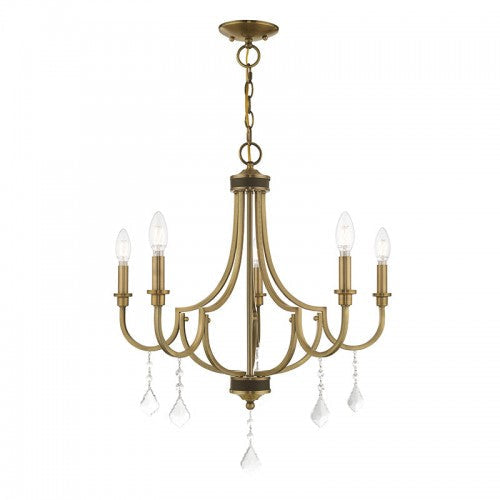 Antique Hardware 5 Light Antique Brass Chandelier Chandelier