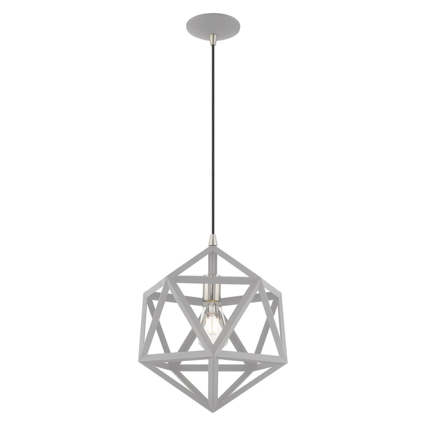 Antique Hardware 1 Light Nordic Gray Single Pendant Pendant