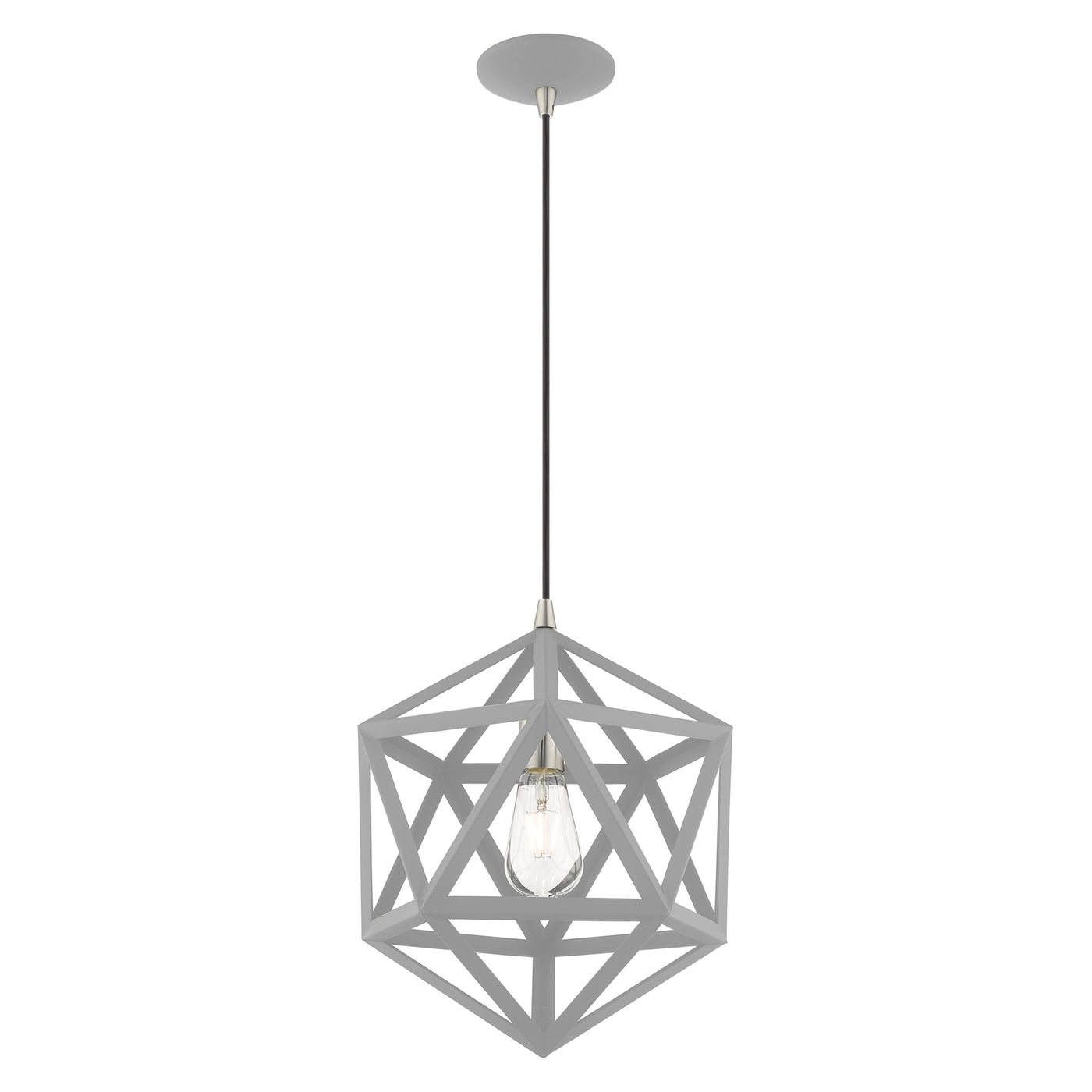 Antique Hardware 1 Light Nordic Gray Single Pendant Pendant