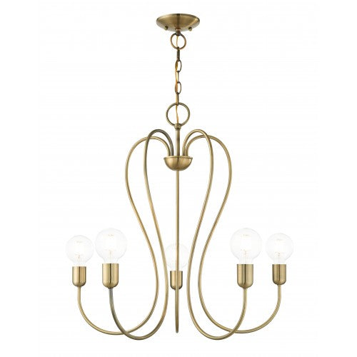 Antique Hardware 5 Light Antique Brass Chandelier Chandelier