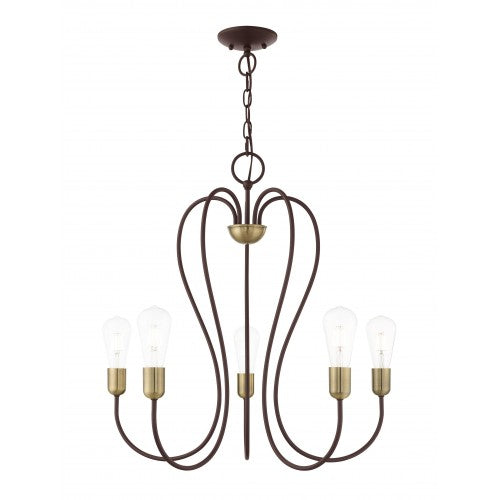 Antique Hardware 5 Light Bronze Chandelier Chandelier