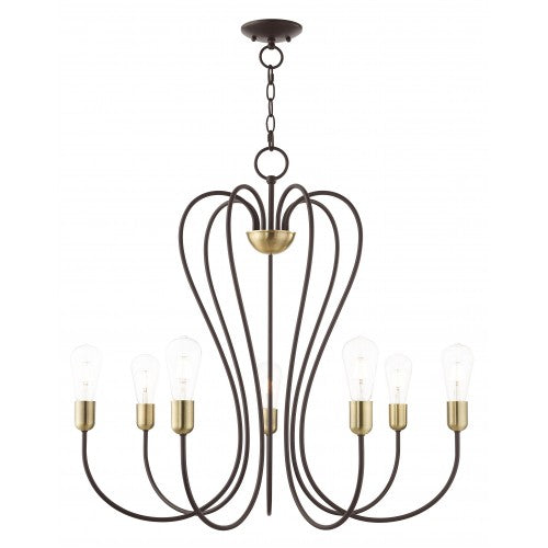 Antique Hardware 7 Light Bronze Chandelier Chandelier