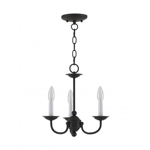 Antique Hardware 3 Light Black Chandelier Chandelier