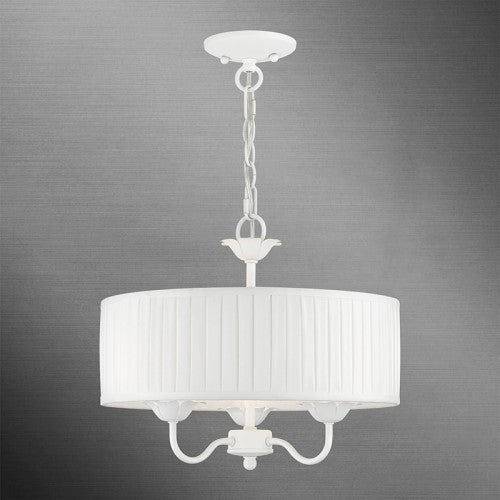 Antique Hardware 3 Light White Pendant Chandelier Chandelier