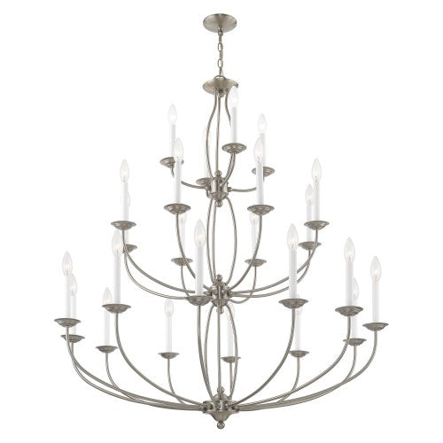 Antique Hardware 24 Light Brushed Nickel Chandelier Chandelier