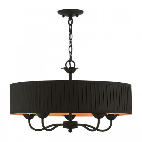 Antique Hardware 5 Light Black Pendant Chandelier Chandelier