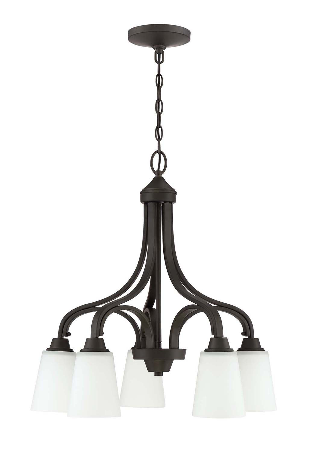 Antique Hardware Grace 5 Light Down Chandelier in Espresso Chandelier