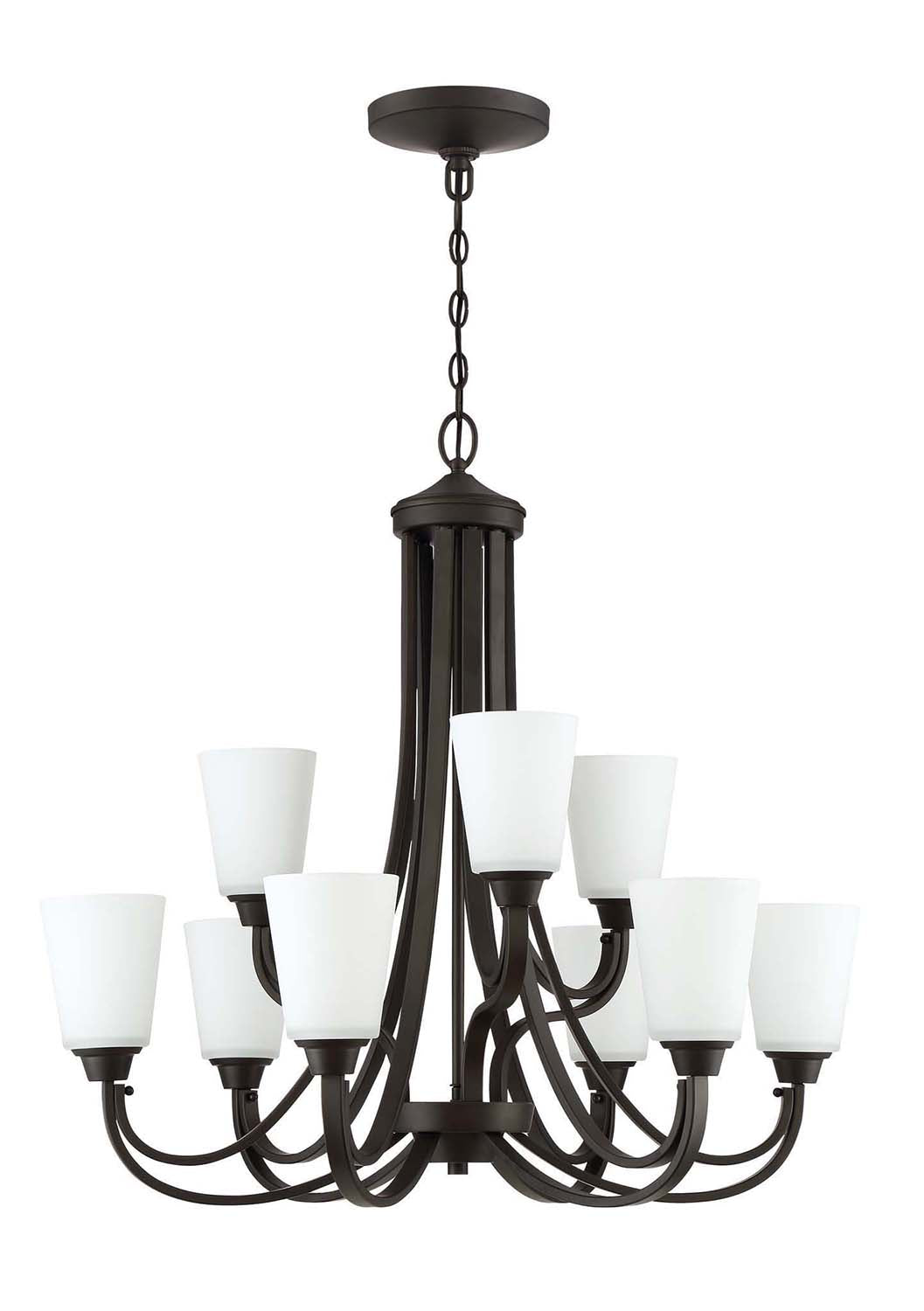 Antique Hardware Grace 9 Light Chandelier in Espresso Chandelier