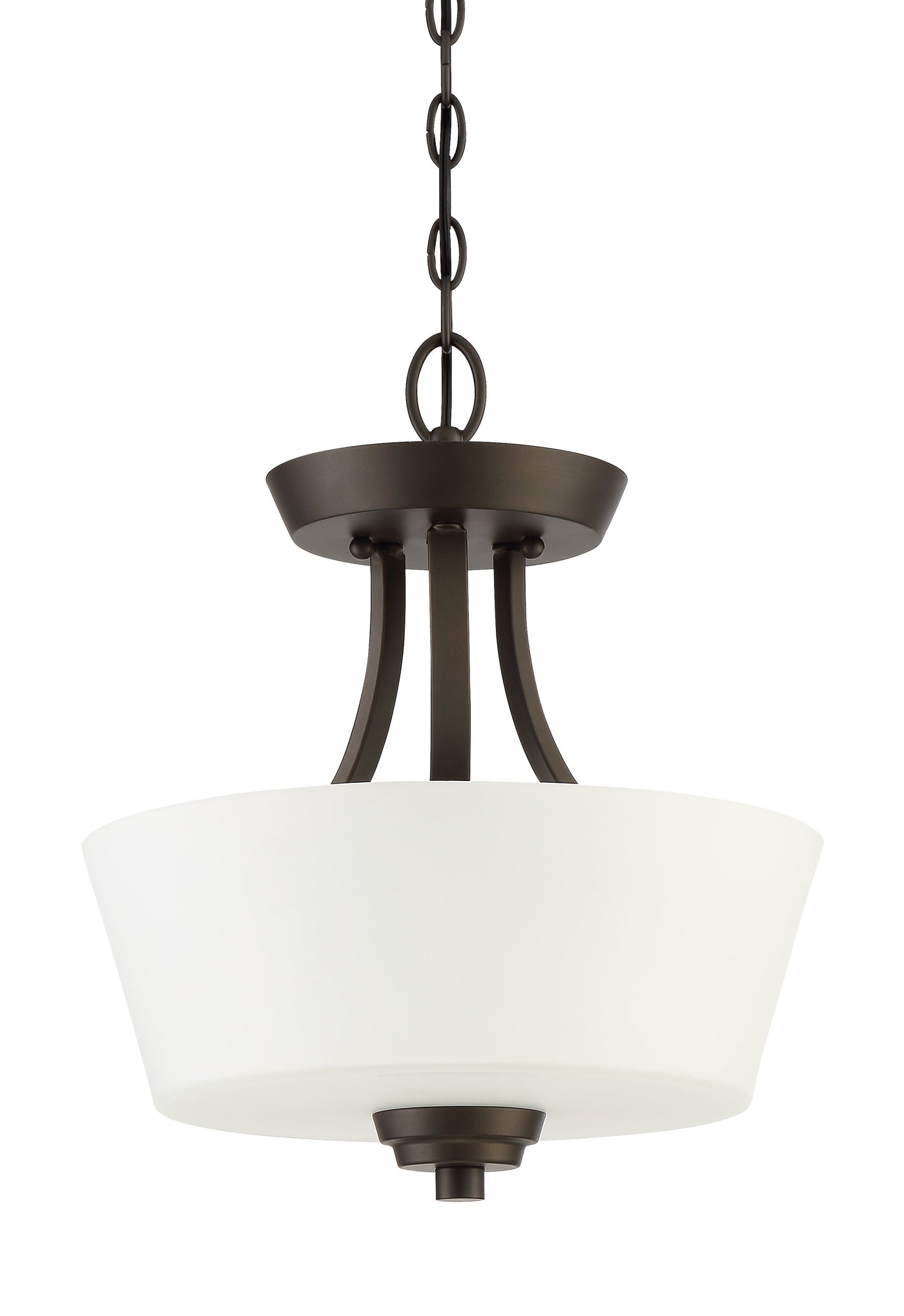 Antique Hardware Grace 2 Light Convertible Semi Flush in Espresso Semi Flush