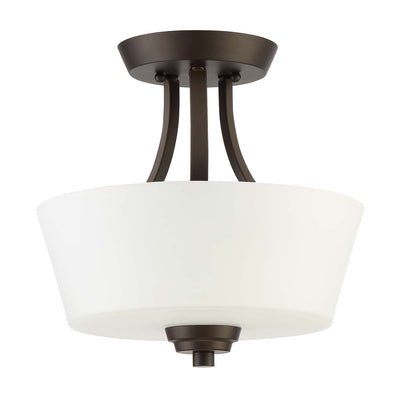 Antique Hardware Grace 2 Light Convertible Semi Flush in Espresso Semi Flush